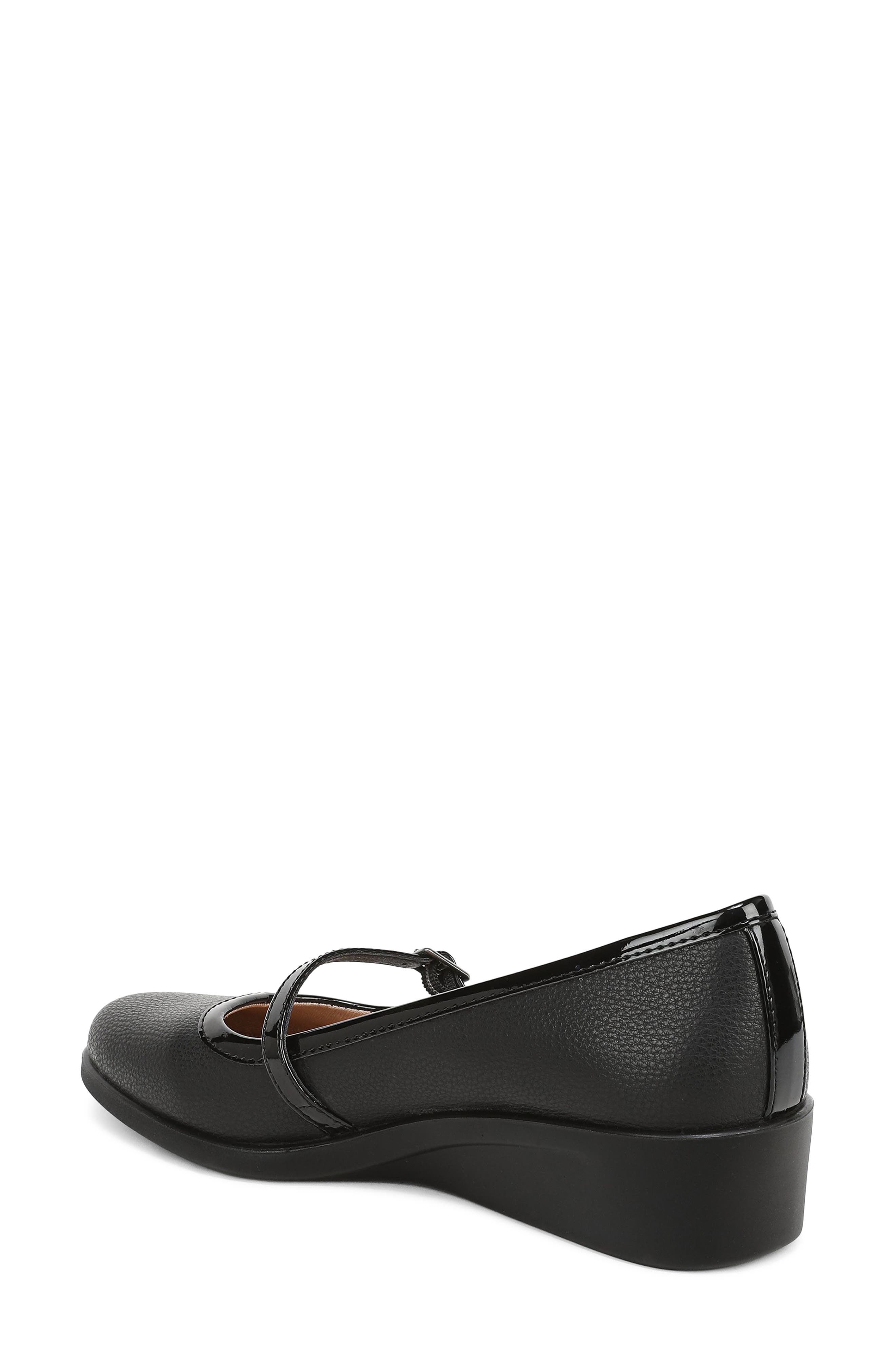 Jolene Mary Jane Wedge Pump, Alternate, color, BLACK