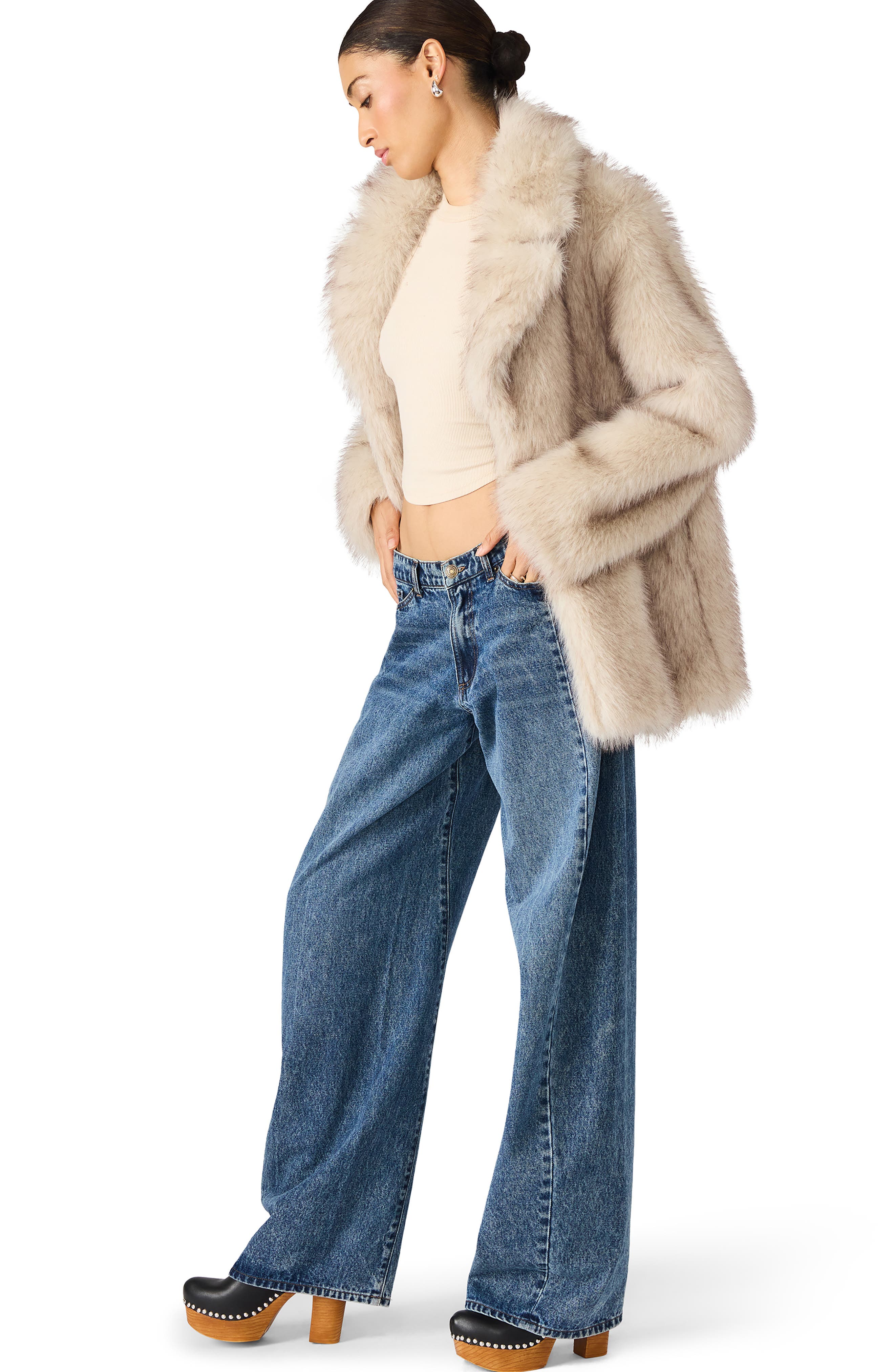 Steve Madden Kindra Faux Fur Coat — фото 5
