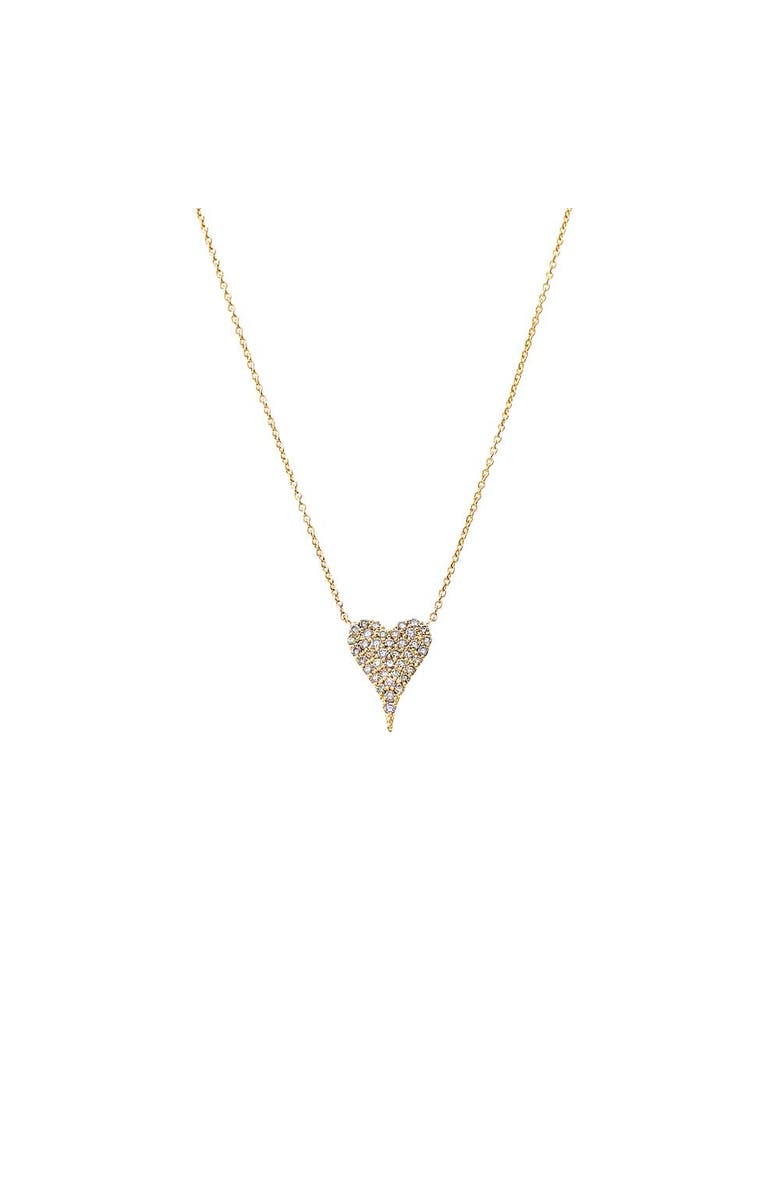 BY ADINA EDEN Diamond Pave Elongated Heart Pendant Necklace 14K, Main, color, 14K Gold