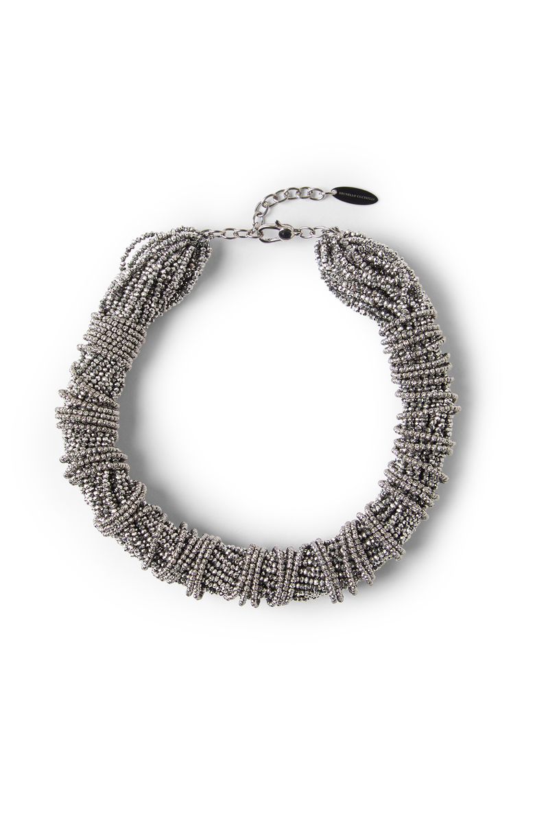 Brunello Cucinelli Vetro and Silver choker, Main, color, Silver