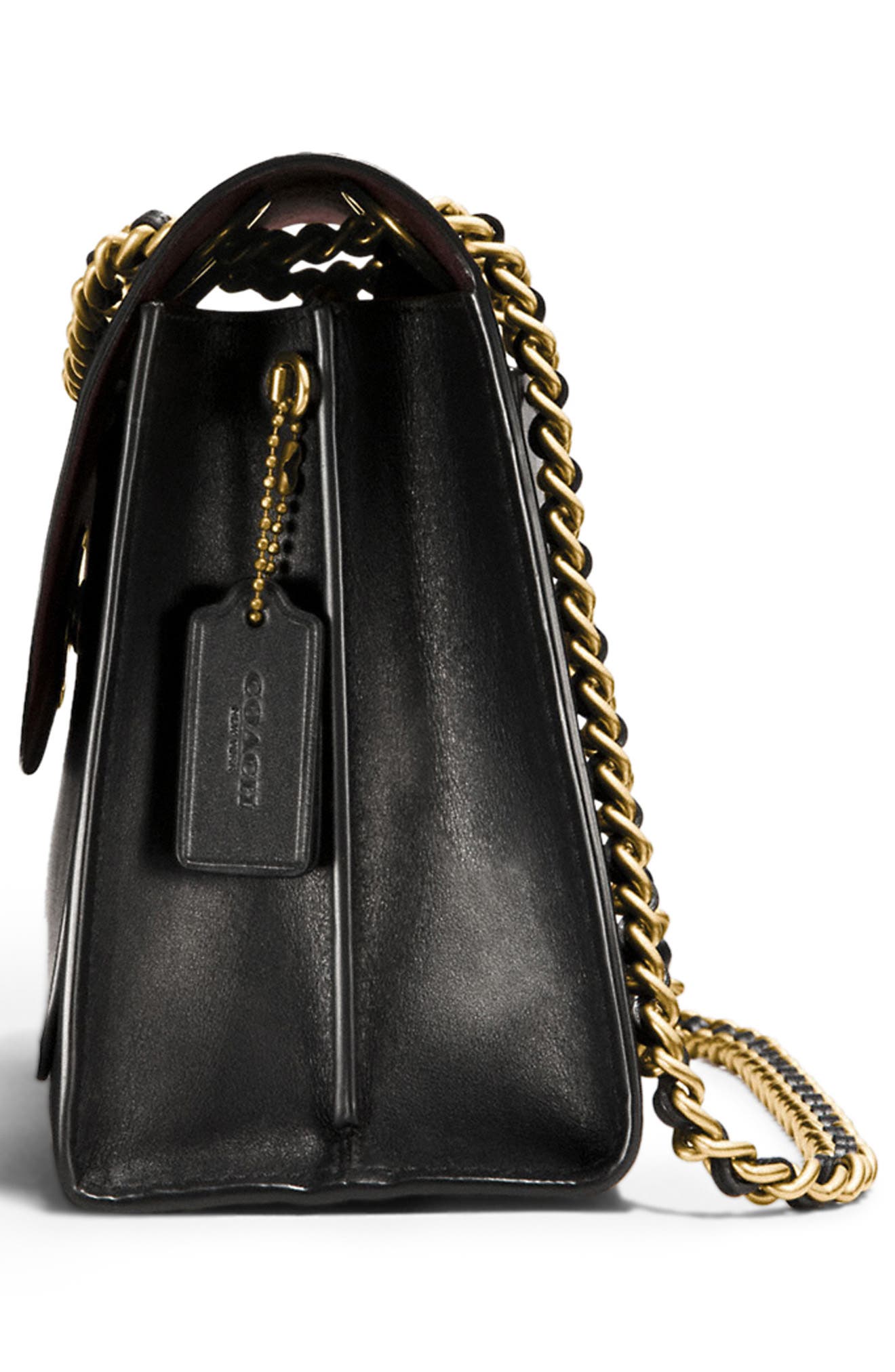 COACH Parker Leather Shoulder Bag, Alternate, color, 