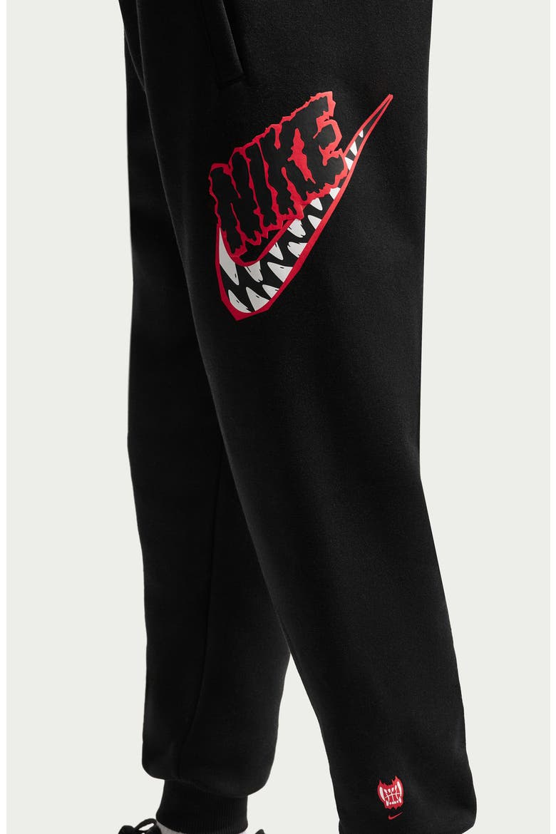 Kids' Sportswear Club Fleece Joggers, Alternate, color, BLACK/ MULTI COLOR