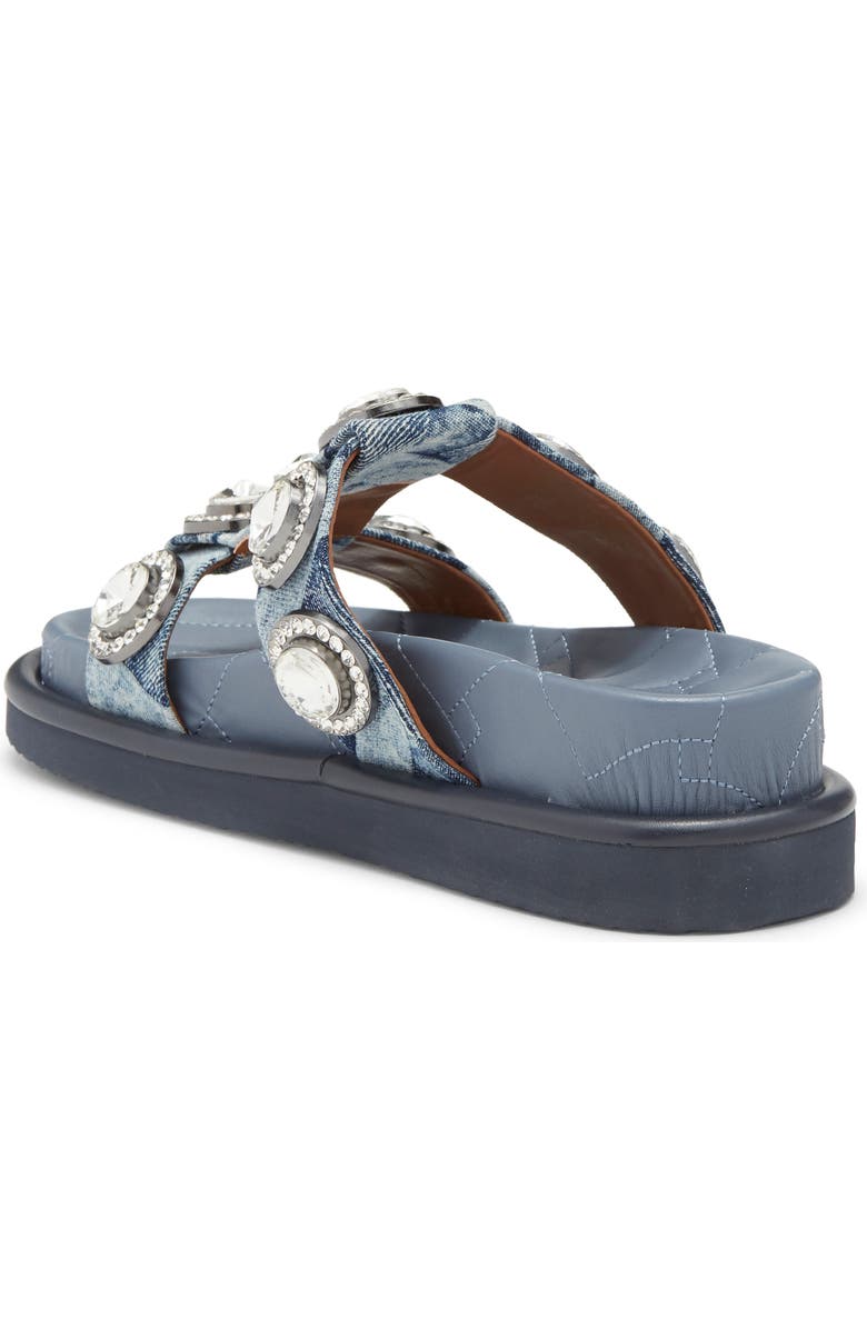 Kurt Geiger London Orson Crystal Slide Sandal, Alternate, color, Navy