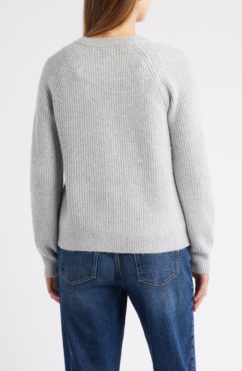 Caslon<sup>®</sup> Cozy Rib Cardigan, Alternate, color, Grey Heather