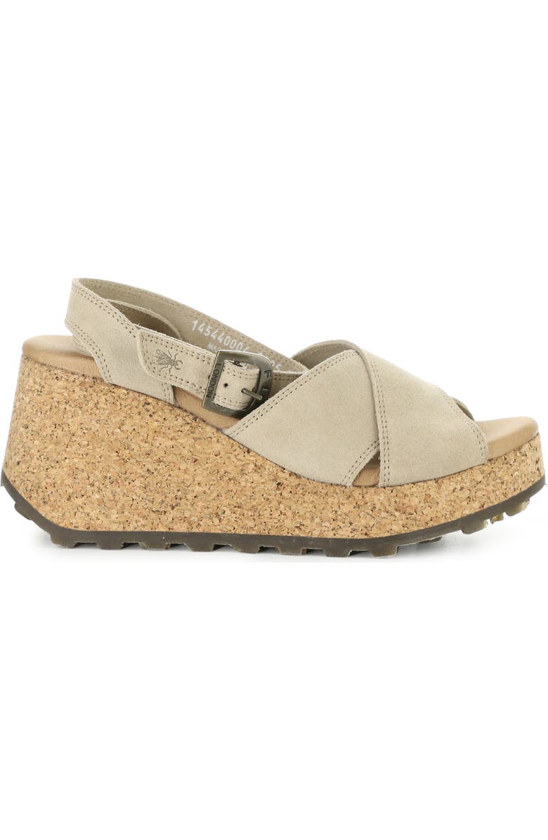 Fly London Dony Platform Wedge Sandal, Alternate, color, Taupe