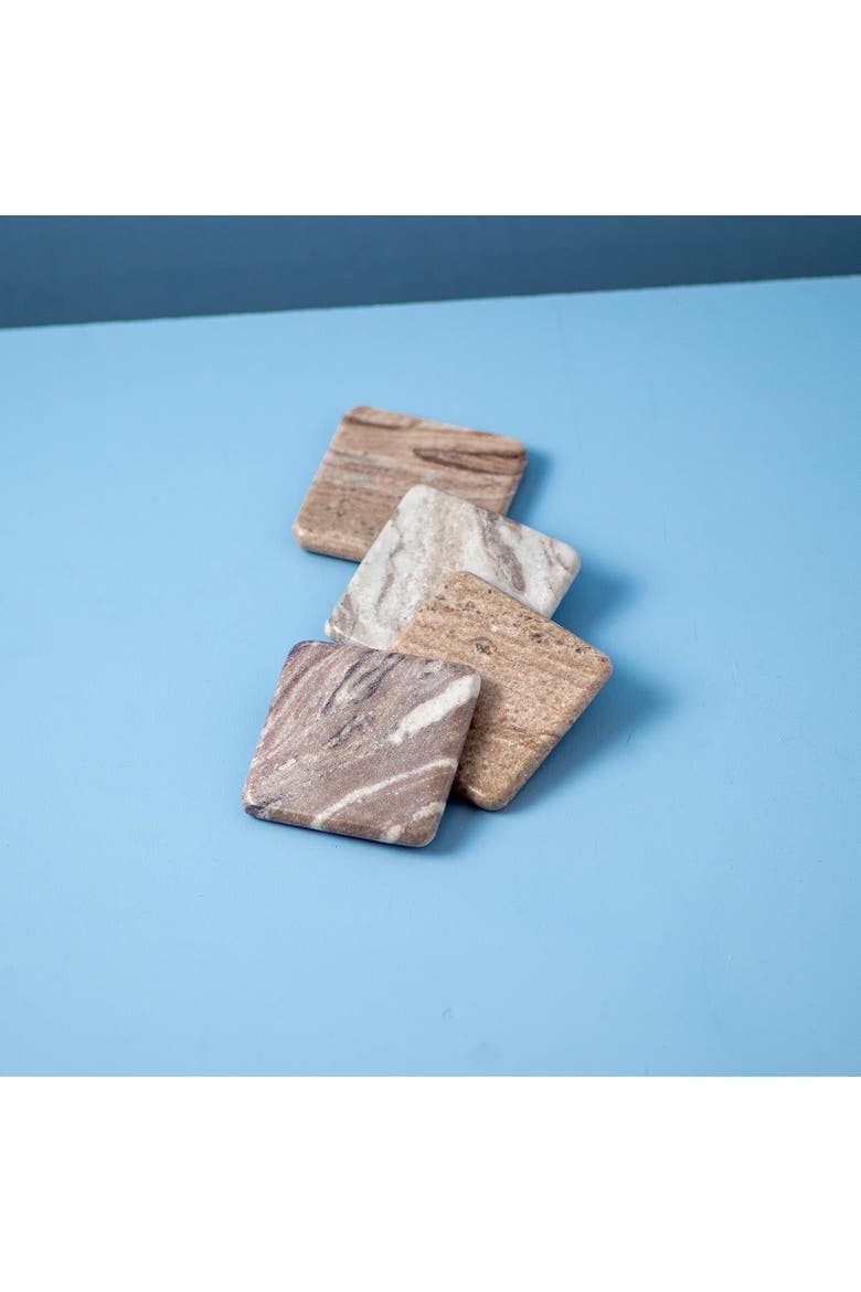 Waterfall Square Coasters - Set of 4, Alternate, color, Marble
