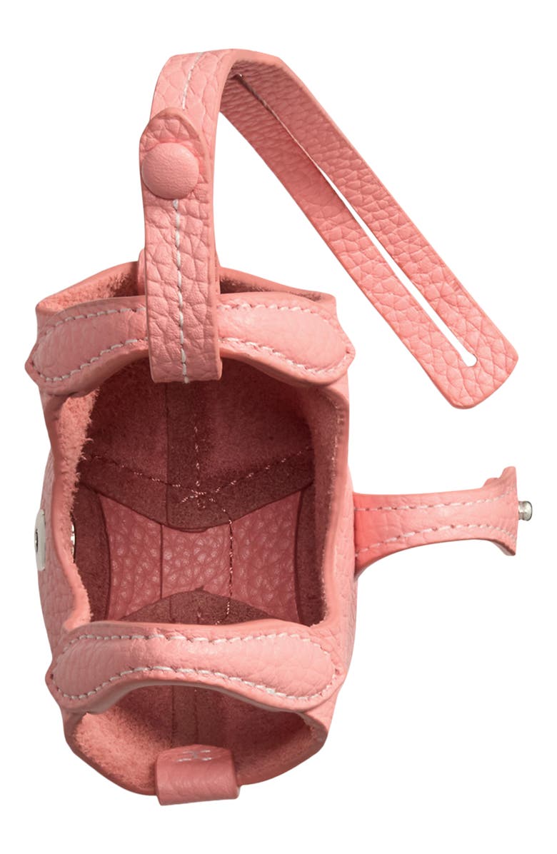 Polo Ralph Lauren Polo Play Pebble Leather Bag Charm, Alternate, color, Coral