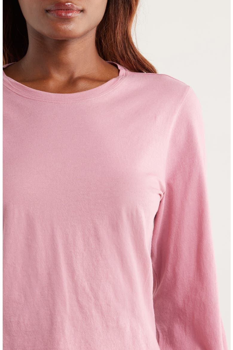 Organic Pima Cotton Lounge T-Shirt, Alternate, color, CLARION ROSE