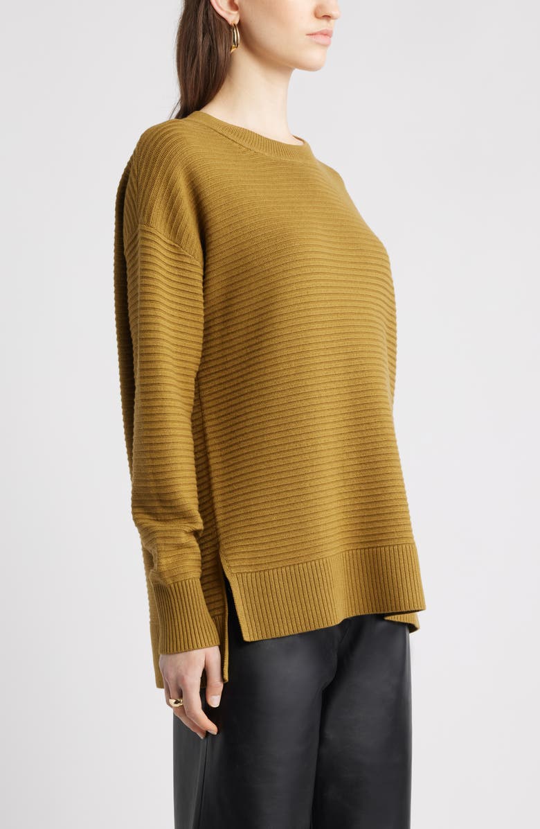 Nordstrom Cotton & Cashmere Ottoman Sweater, Alternate, color, Olive Estate