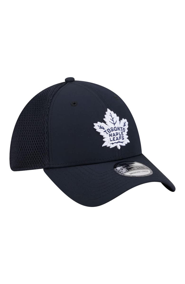 New Era Men's New Era Navy Toronto Maple Leafs Logo 39THIRTY Flex Hat, Alternate, color, Navy
