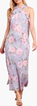 Needle & Thread Camille's Garden Halter Neck Ankle Gown