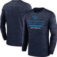 Nike Men's Nike Navy Tennessee Titans Sideline Velocity Performance Long Sleeve T-Shirt