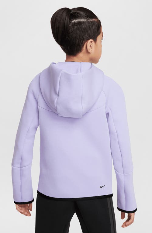 Nike Sportswear Tech Fleece Big Kids' Full-zip Hoodie In Purple