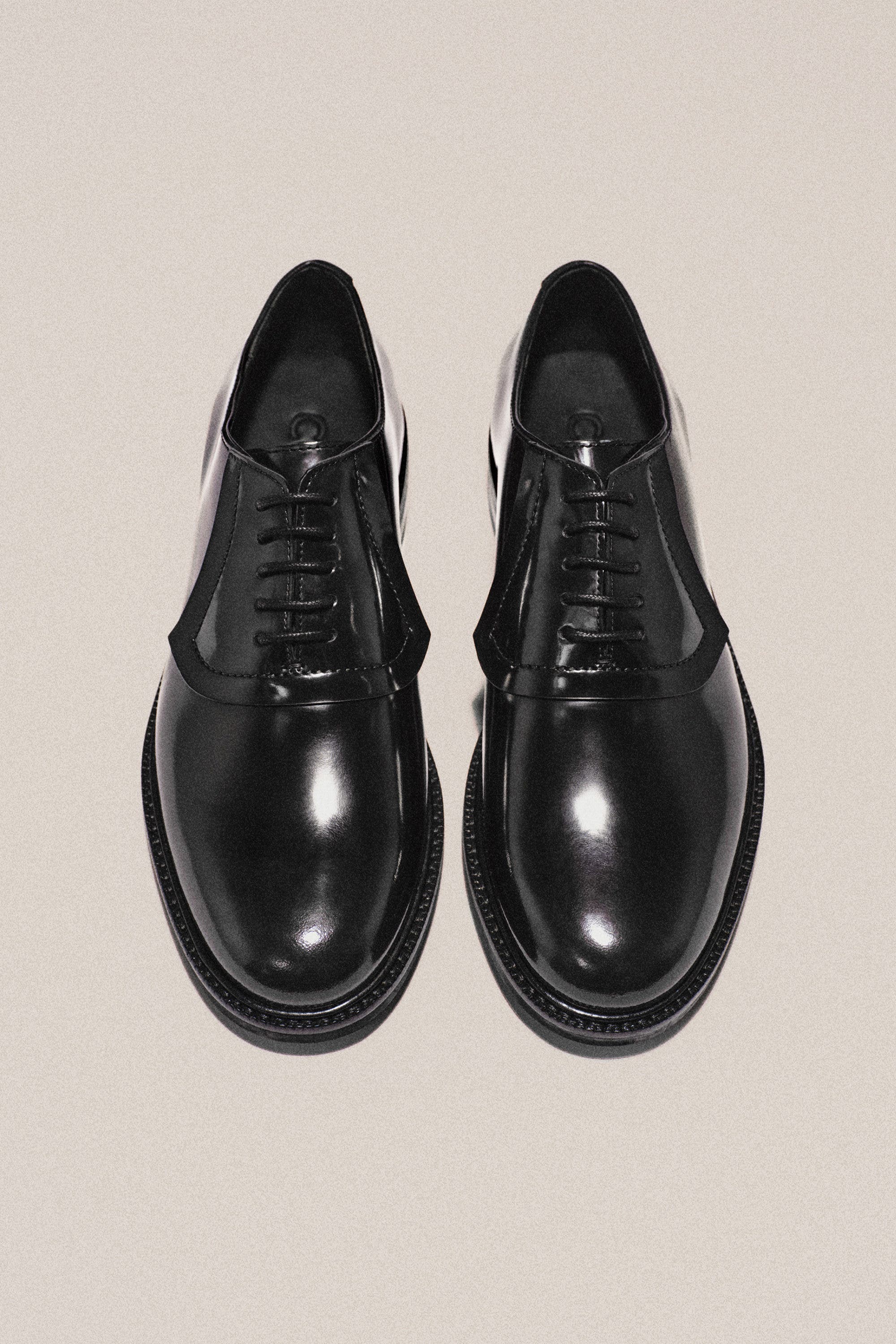 COS Leather Oxford Shoes, Alternate, color, Black