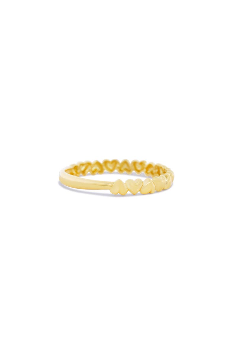 The Lovery Fine Jewelry Gold Alternating Heart Band, Alternate, color, Yellow Gold