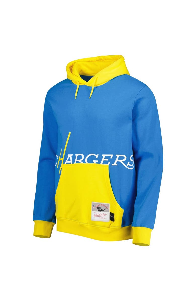 Mitchell & Ness Men's Mitchell & Ness Powder Blue Los Angeles Chargers Big Face 5.0 Pullover Hoodie, Alternate, color, Powder Blue