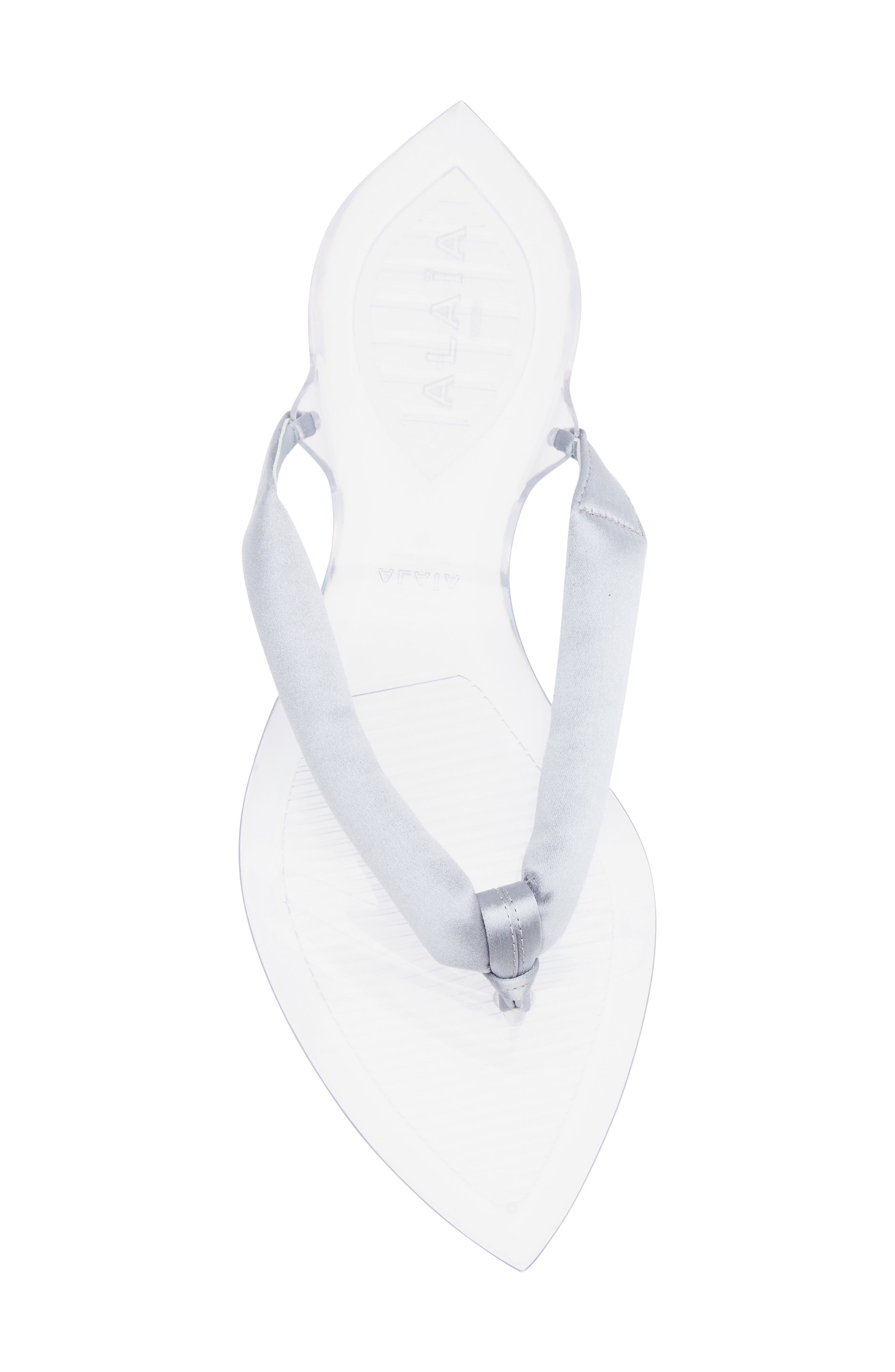 Invisible Padded Thong Sandal, Alternate, color, ARGENT