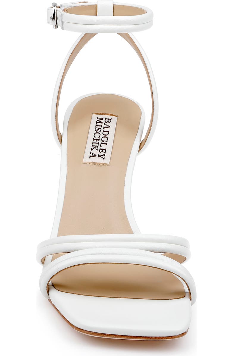 Badgley Mischka Collection Belen Ankle Strap Sandal, Alternate, color, White Leather