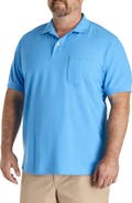 Harbor Bay by DXL Big & Tall Pocket Piqué Polo Shirt