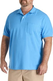 Harbor Bay by DXL Big & Tall Pocket Piqué Polo Shirt