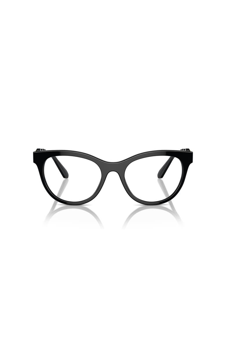 Swarovski 52mm Round optical glasses, Alternate, color, Black
