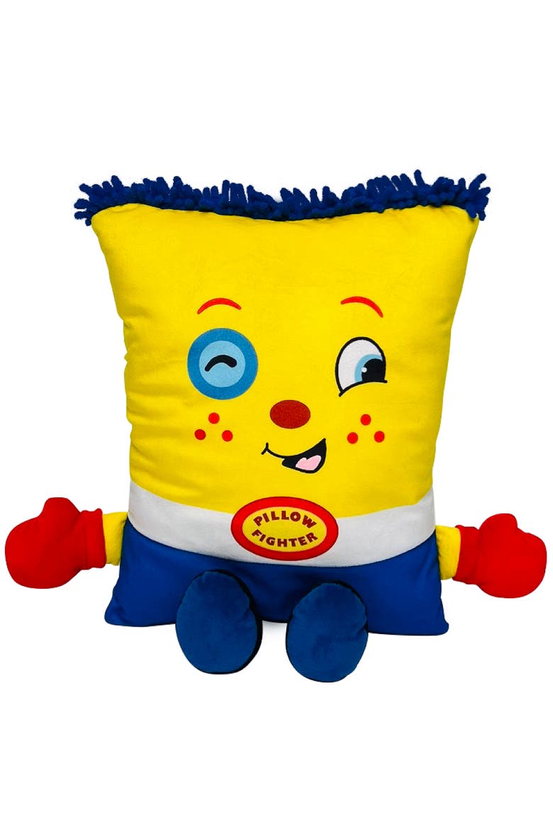 Fighter Plush 2In1 Toy & Pillow, Main, color, Yellow
