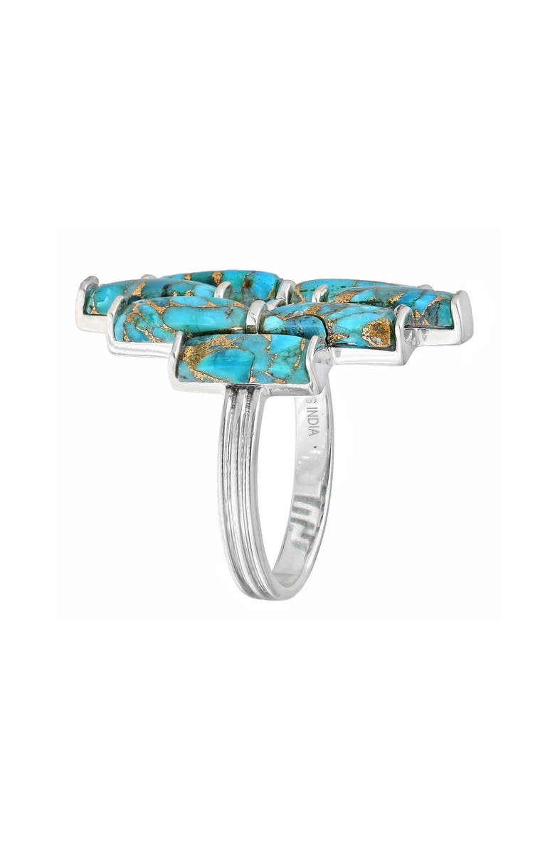 YS GEMS Copper Turquoise Cluster Ring, Alternate, color,