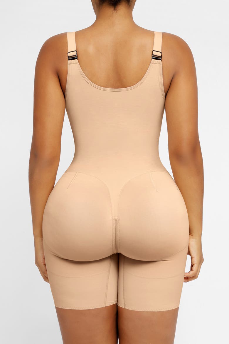 Curve Code X Comfy Sculpting Bodysuit, Alternate, color, Sand