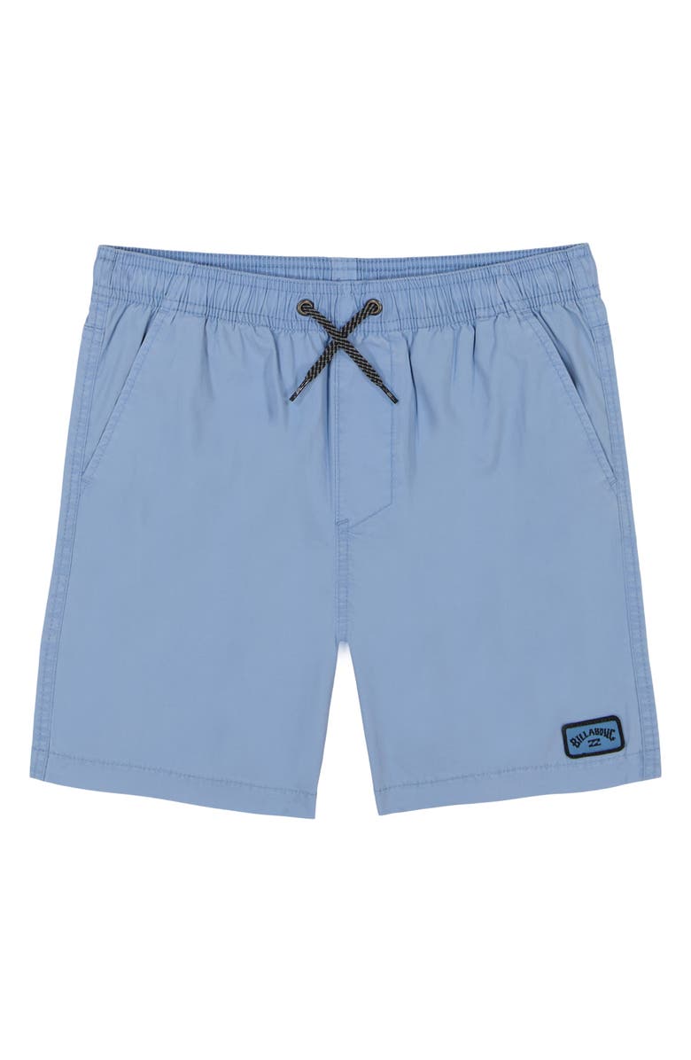 Billabong Mario Stretch Cotton Drawstring Shorts, Main, color, Sky Blue