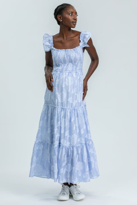 Chloe Tiered Maternity Maxi Dress