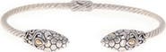 SAMUEL B. 18K Gold & Sterling Silver Snake Bangle Bracelet