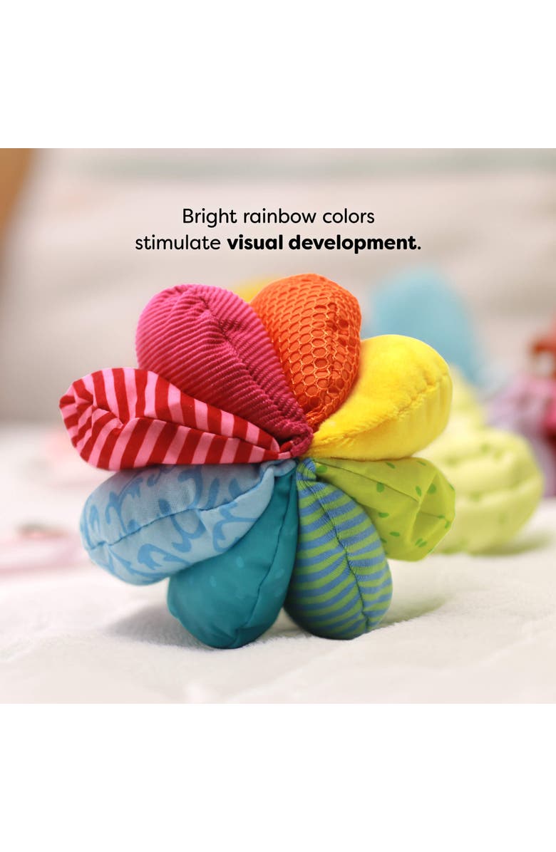HABA Rainbow Baby Ball - Machine Washable Baby Sensory Toys - Ideal Baby Toy for Teething, Tummy Time Toys for Ages 6 Months & up, Alternate, color, Multi