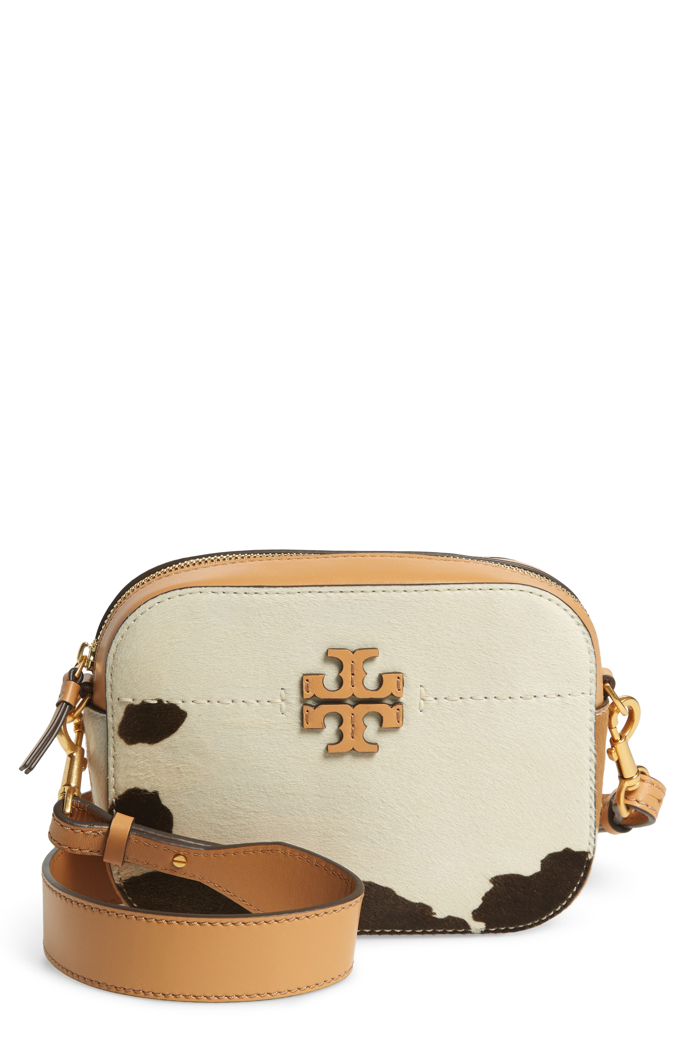 Tory Burch McGraw Genuine Calf Hair Camera Bag, Main, color, 