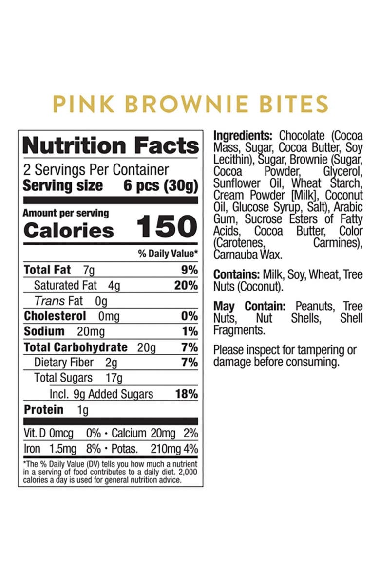 sugarfina Cocoa Crush Set of 4 Pink Brownie Bites Candy Cubes, Alternate, color, 