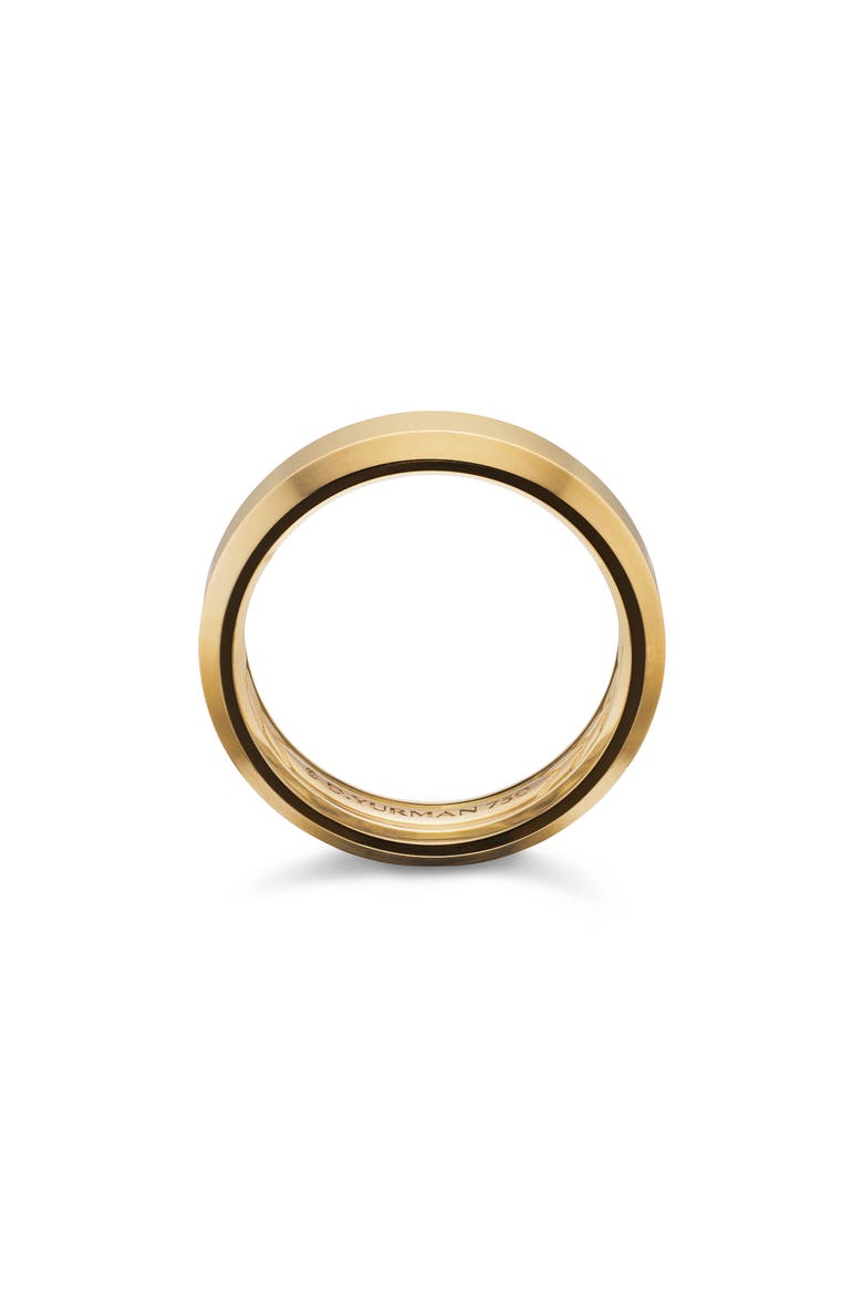 Beveled Band Ring in 18K Yellow Gold, 6mm, Alternate, color, GOLD