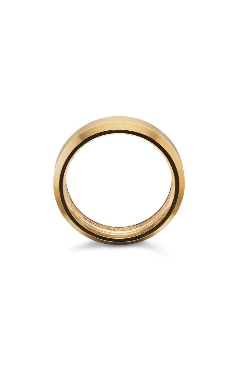 David Yurman Beveled Band Ring in 18K Yellow Gold, 6mm, Alternate, color, Gold