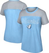 G-III 4HER BY CARL BANKS Women's G-III 4Her by Carl Banks Light Blue Kevin Harvick Cheer Color Blocked T-Shirt