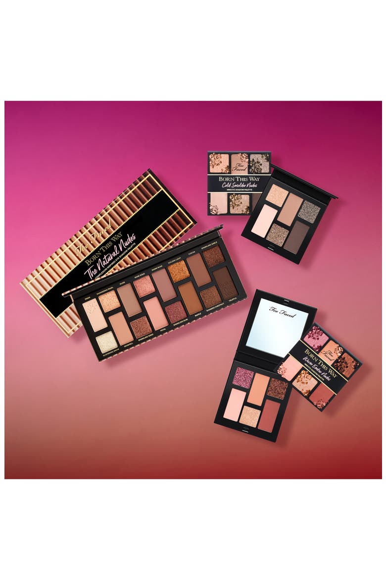 Born This Way Mini Eyeshadow Palette, Alternate, color, WARM EMBER NUDES