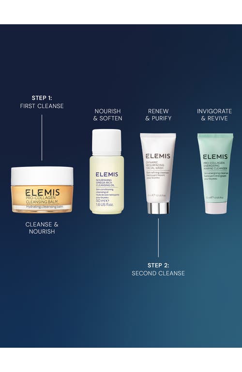Elemis Radiant Cleansing Discovery Double Cleansing Set $68.50 Value In Transparent