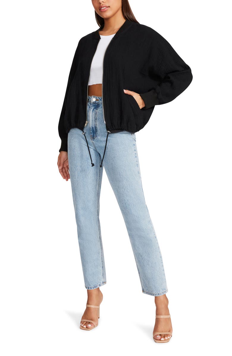 Steve Madden BB Dakota by Steve Madden Cotton Gauze Bomber Jacket, Alternate, color,