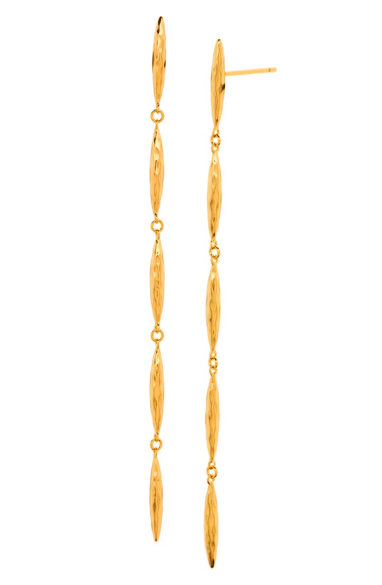 gorjana Nora Linear Earrings, Main, color, Gold