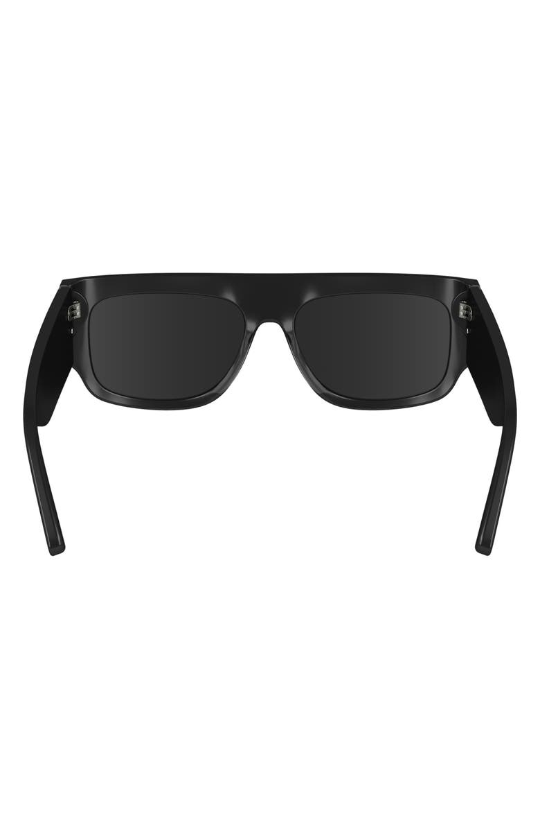 Victoria Beckham V Plaque 55mm Modified Rectangular Sunglasses, Alternate, color,