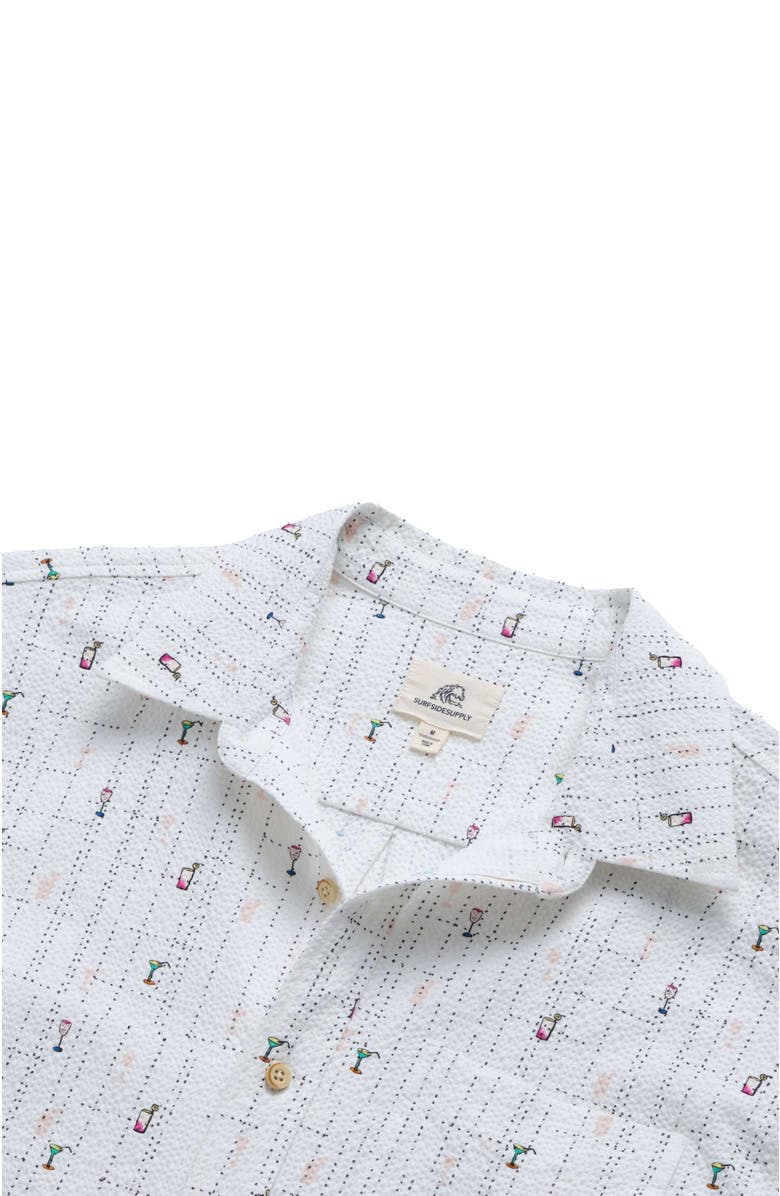Surfside Supply Co. Joey Seersucker Cocktail Shirt, Alternate, color, White