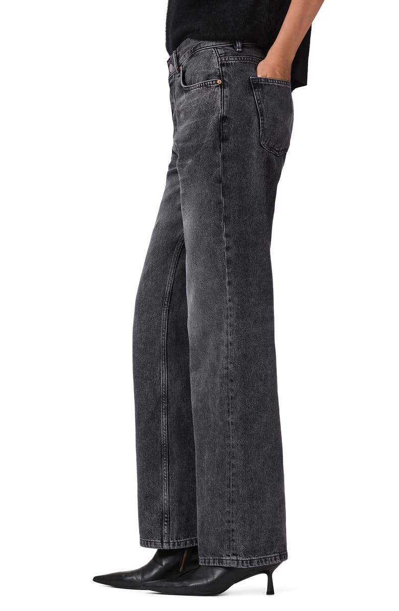 AllSaints Brooklyn Straight Leg Jeans, Alternate, color, Washed Black