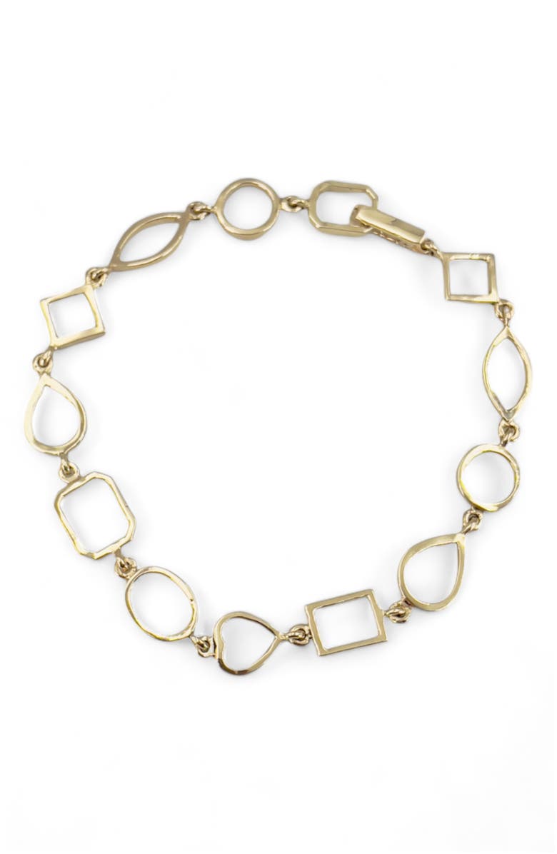Leslie Paige Bezel Chain Bracelet, Main, color, Yellow Gold