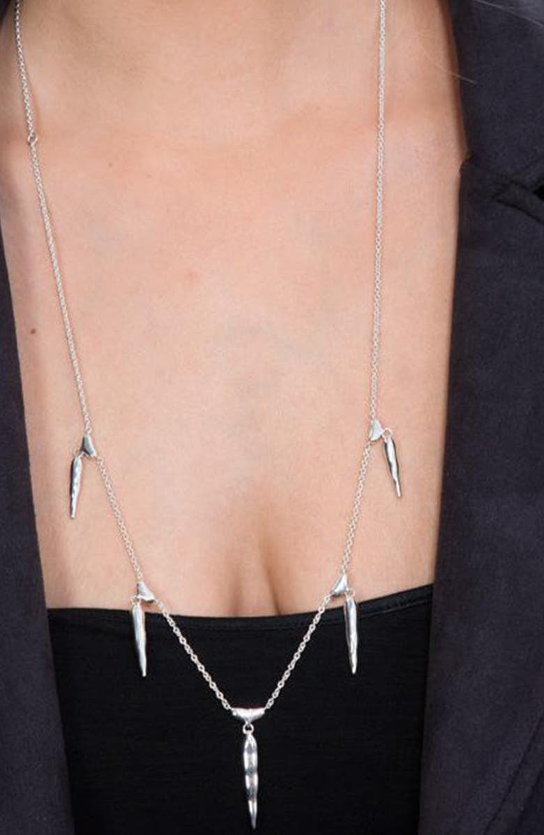 Lucy Quartermaine Multi Icicle Long Necklace Sterling Silver Adjustable, Alternate, color, Sterling Silver