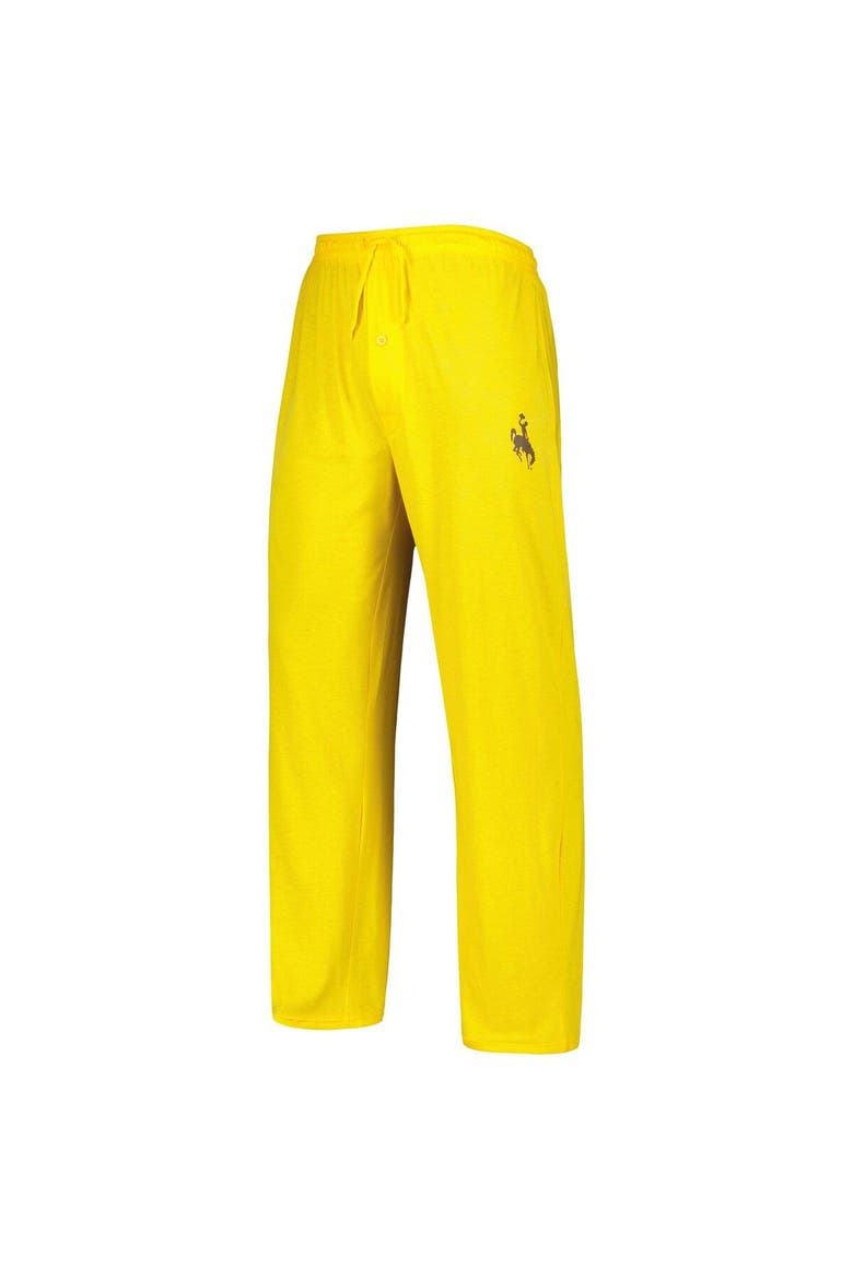 Men's Concepts Sport Gold/Charcoal Wyoming Cowboys Meter Long Sleeve T-Shirt & Pants Sleep Set, Alternate, color, Gold