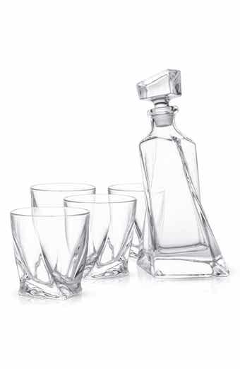 JoyJolt Atlas Whiskey Decanter Five-Piece Set