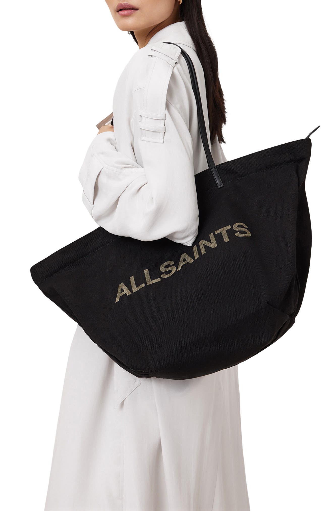 AllSaints Serafina Canvas Tote Bag, Alternate, color, 