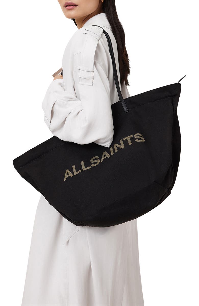 AllSaints Serafina Canvas Tote Bag, Alternate, color,